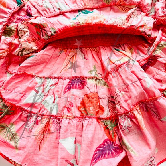 FARM RIO x ANTHROPOLOGIE Smocked Ruffle Floral Mini Dress NWT - Picture 7 of 12